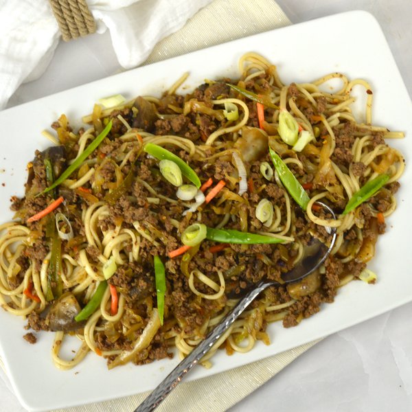 Sauté de boeuf et nouilles