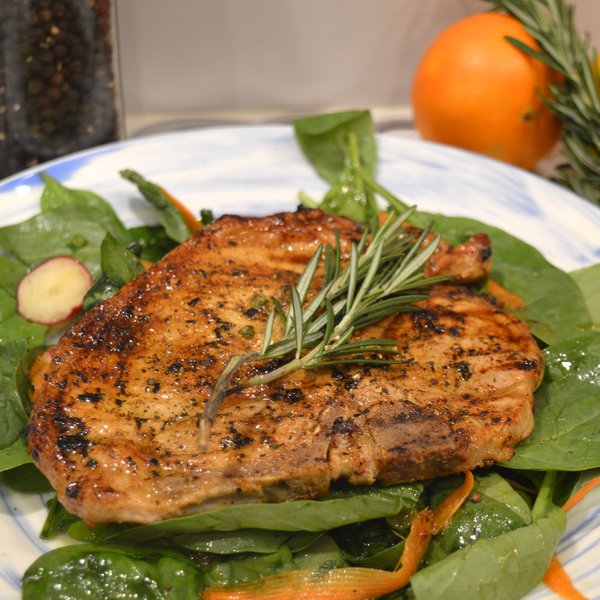 Orange and rosemary pork chops (BBQ)