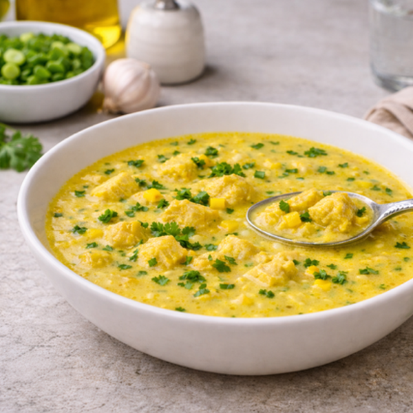 Chaudrée de poulet et curcuma