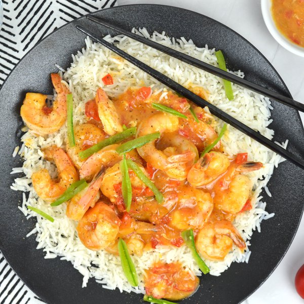 Decadent Singapore-style shrimp with sweet-salty sauce
