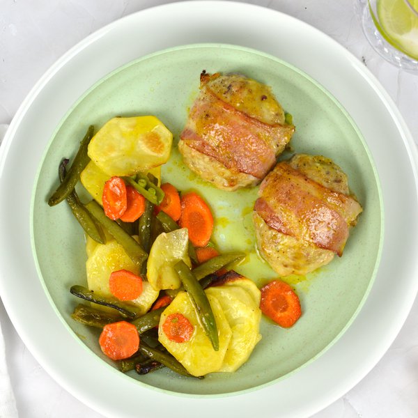 Mini pains de viande poulet et bacon