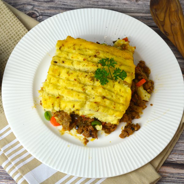 Not-so-Shepherd's pie with sausages and cheese