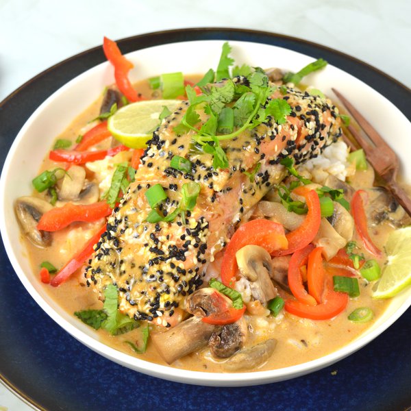 Asian sesame-crusted salmon