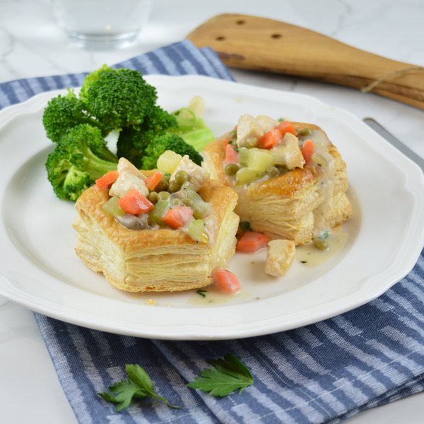 Vol-au-vent au poulet sauce blanche