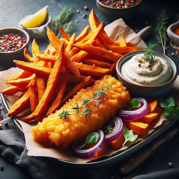 Fish and chips avec sauce tartare