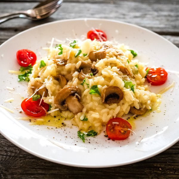 Risotto aux légumes et portobello